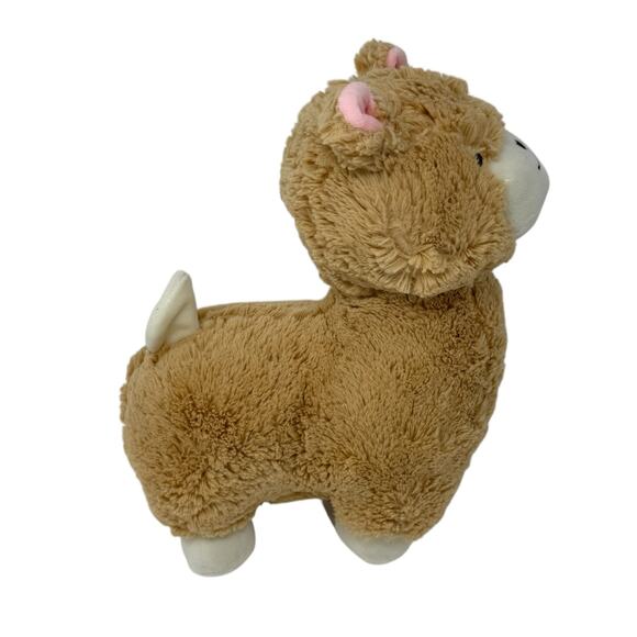 Lambs And Ivy Alpaca Taupe Faux Fur Plush Stuffed Animal Toy Soft And Cuddly - Picture 3 of 10